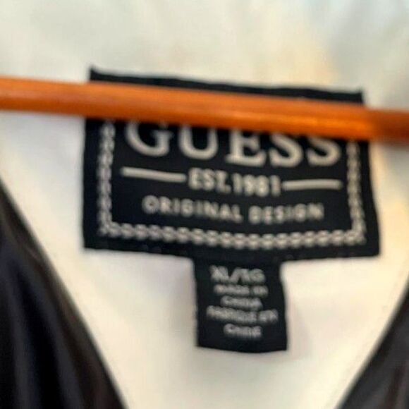 Guess Men's Cream Front-Zip Logo Faux Fur Hooded Parka Coat Jacket Size XL//TG - Picture 7 of 12